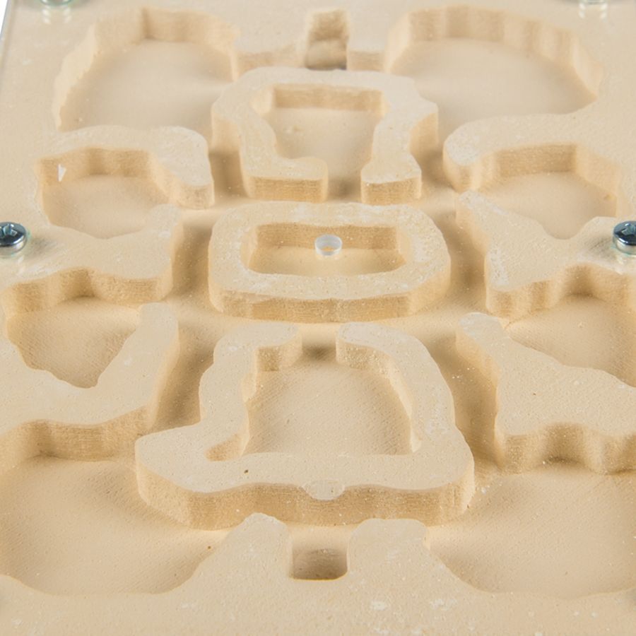closeup gypsum antfarm